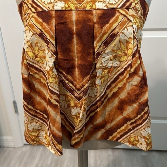 FREE PEOPLE RETRO CROP TOP BLOUSE GUC SZ S/P SPRING SUMMER EVERYDAY - Picture 4 of 8